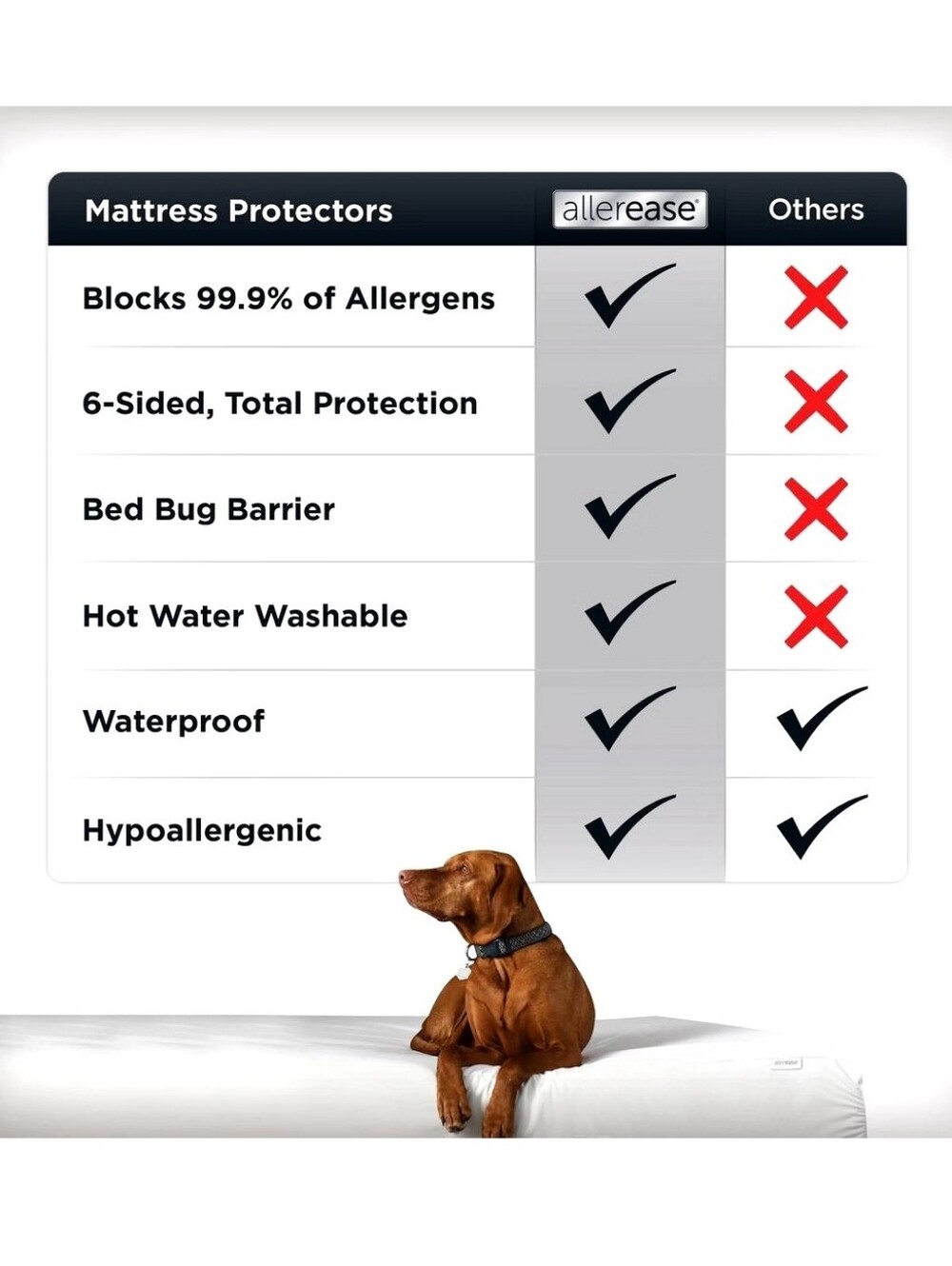 Allerease Platinum Queen Zip-Off Plush Top Waterproof Allergen and Bedbug Barrie - Picture 4 of 15
